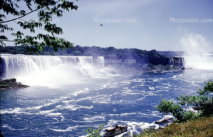 Whitewater Rapids, vibrant, riverMist, turbulent river, whitewater, American Falls