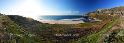 Estuary, Little Sur River Beach, Mountains, PCH, Pacific Coast Highway, Big Sur