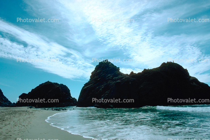 Pfeiffer Beach, Pacific Ocean, rocks, rugged coast, coastline