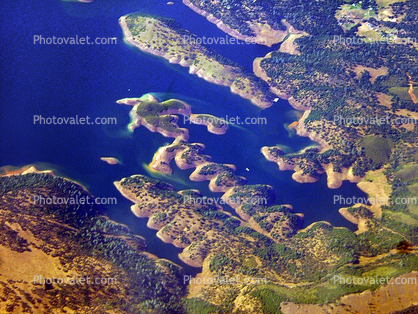 New Melones Lake, Sierra-Nevada foothills, Calaveras County, Tuolumne County, Fractal Patterns, water
