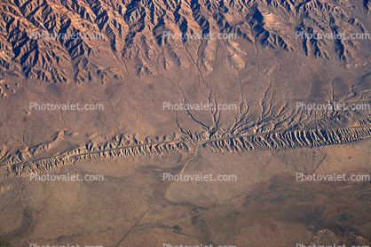 San Andreas Fault, faultline, Temblor Range, mountains, summertime, Fractal Patterns