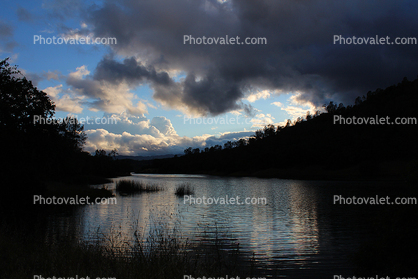 Lake, Clouds, Water, Marin County, California