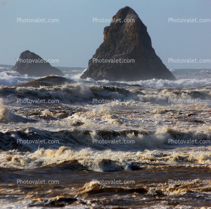 Pacific Ocean waves, Russian River mouth, Sonoma County