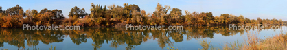 fall colors, autumn, Sacramento River, water, trees, reflection