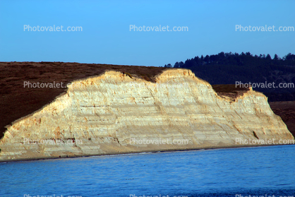 sandstone cliffs, Drakes Bay, cliffs, beach, sand