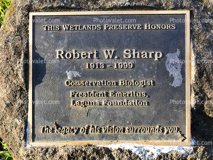 Robert W Sharp, Patron of this amazing county park, Laguna Foundation
