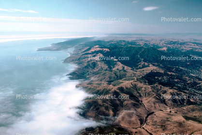 Stinson Beach, Bolinas, Marin County, fog, coastal, coastline, shoreline, PCH