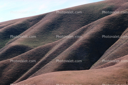 Ridges, hills, Diablo Range, patterns, shapes