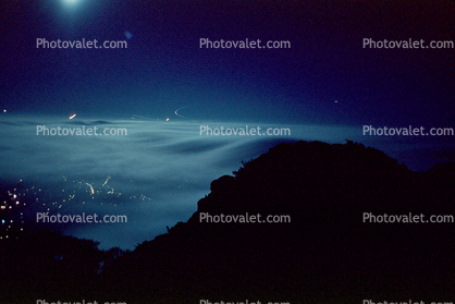 Mount Tamalpais in the night fog