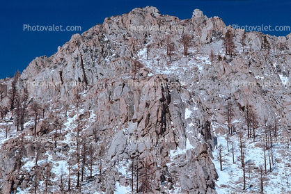 Granite Cliff, trees, Sierra-Nevada