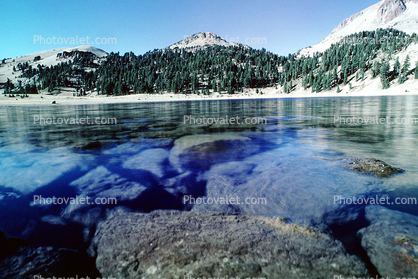 Rocks, Water, Lake, Clear, pond, trees, water reflection, Emerald Lake