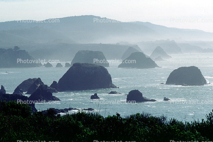 Haystacks, Coastline, Coastal, Mendocino County Coast, Pacific Ocean, PCH