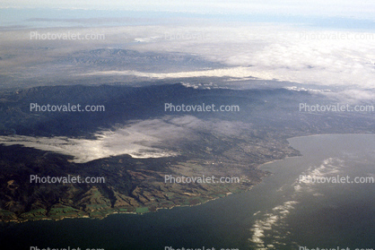 Fog, Clouds, Coastline, Coast, shoreline, Santa Cruz County