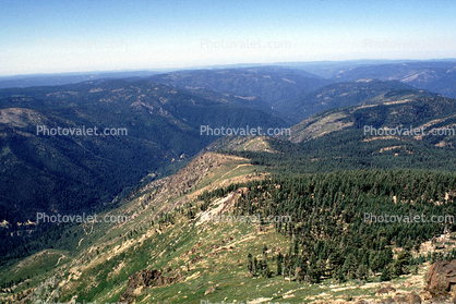 Mountains, forest, Valley, woodlands, Plumas National Forest, Sierra-Mountains