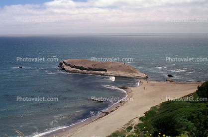 Beach, sand, island, San Mateo County Coast, coastline, coastal, Pacific Ocean