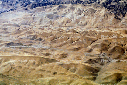 Fractal Patterns, mountains, hills, valleys, summertime, summer, dry, dessicated, Stanislaus County