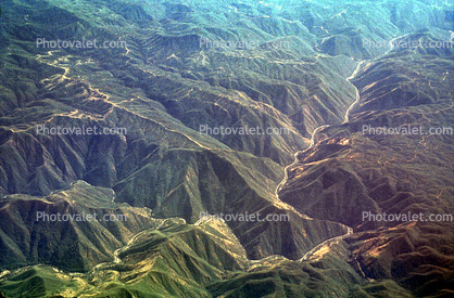 Valley, Hills, Foothills, Sierra-Nevada, Fractal Patterns, highway, road