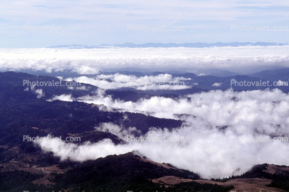 Coastal Fog, clouds, hills