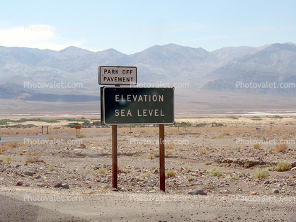 Elevation Sea Level, Sign, Signage