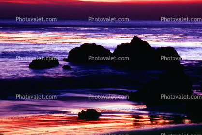 Rocks, Coastline, shoreline, ocean, beach, sunset