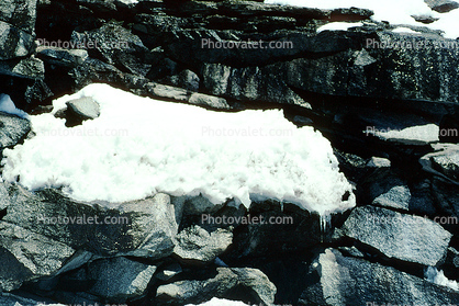 Rock, Stone Wall, snow, winter
