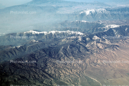 San Gabrial Mountains, Mountains, Hills, snow capped, smog