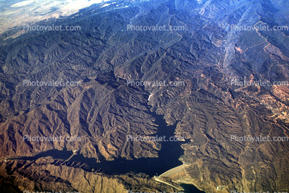 Reservoir, Dam, Castaic Lake State Recreation Area, Mountains, Hills, water