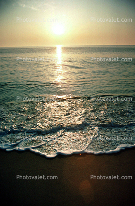 Pacific Ocean, Beach, Sunset, waves, shoreline, seaside, coastline, coastal, coast