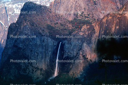 Bridal Veil Falls, Waterfall, Granite Cliff