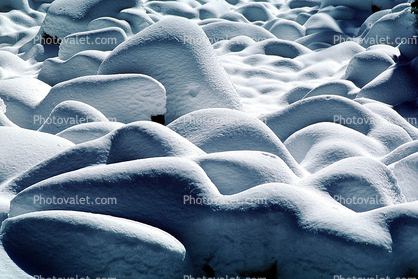 Smooth Snow Covered Rocks, Winter
