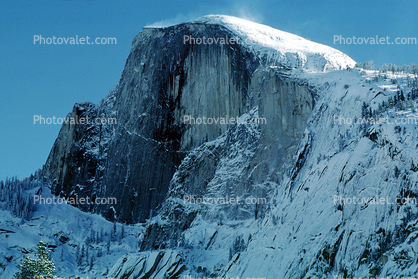 Half Dome, Winter, Granite Cliff