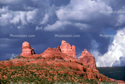 Mountain, Strata, Layers, Sedimentary Rock, Butte, Sedona, Oak Creek Canyon