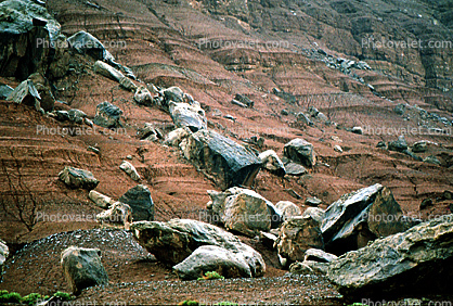 Boulder debris field