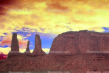 Mesa, geologic feature, butte, Monument Valley, Arizona