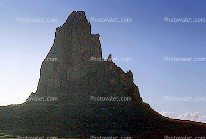 Agathla Peak, El Capitan, eroded volcanic plug, igneous rock, volcanic breccia, Landmark