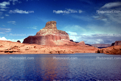 Butte, Lake, Barren, Rock, Landscape, water, reservoir