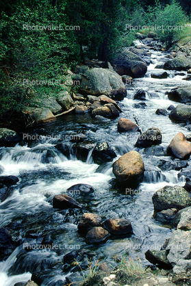 River, boulders, rocks, stream, vibrant