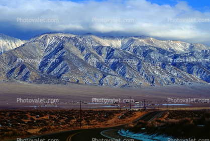 White Mountains of Nevada, triangular fault-block mountain range, Benton, Owens Valley