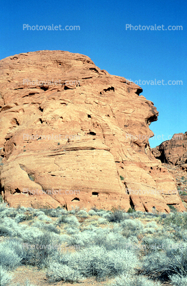 Pareidolia Face, Red Rock Canyon National Conservation Area, (RRCNCA), Mojave Desert