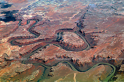 Meandering Green River, Horseshoe Bend, Paintography
