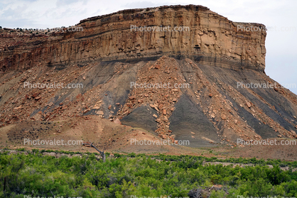 Sandstone Rock, Rubble Formations, Geoforms, mesa