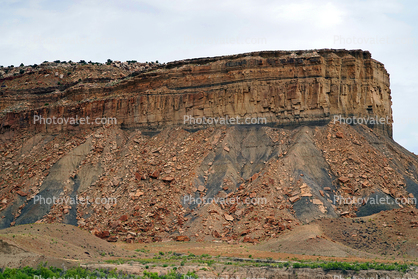 Sandstone Rock Formations, Rock Rubble, mesa