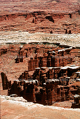 Sandstone Cliff, stratum, strata, layered, sedimentary rock, chimneys, knobs, HooDoo, Spire, Sandstone