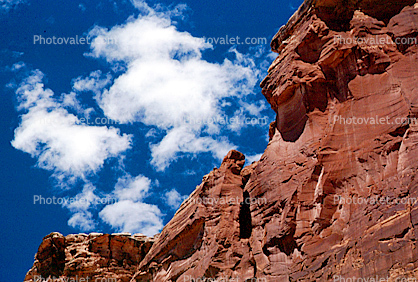 sandstone, cliff, rock, boulders