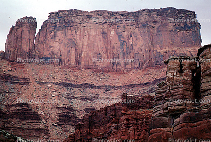 Sandstone Cliff, trees, stratum, strata, layered, sedimentary rock, stratified layers, geology, geological formations