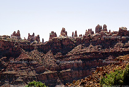 Knobs, cliffs, chimneys, outcropping