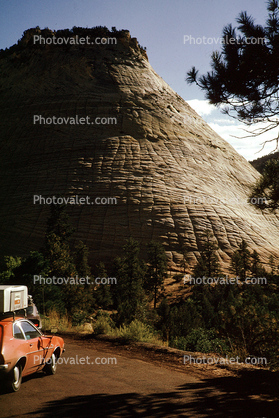 beehive rock, sandstone cliffs, valley