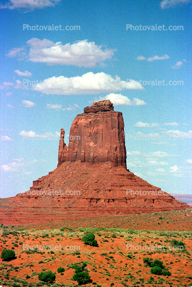 Mitten, Monument Valley, geologic feature, butte
