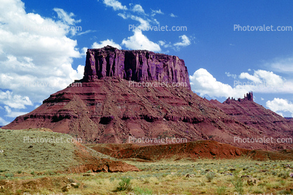 Mesa, clouds, Cliffs, stone, Castle Valley, east of Moab, geologic feature, mesa