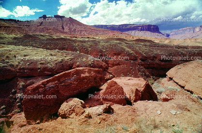Gully, Mountains, Castle Valley, east of Moab